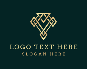 Elegant - Golden Luxury Diamond logo design