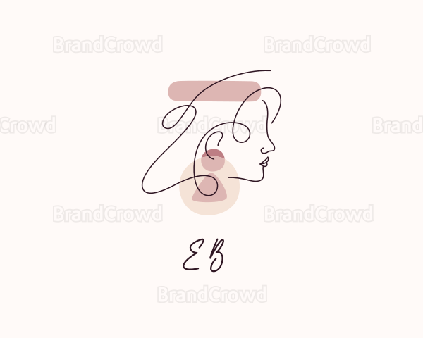 Woman Fashion Earrings Logo