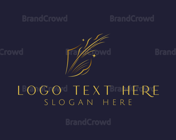 Quill Feather Writing Logo