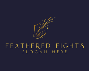 Quill Feather Writing logo design