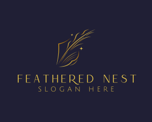 Quill Feather Writing logo design