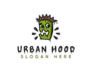 Urban Zombie Graffiti logo design