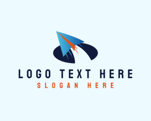 Courier - Plane Logistics Flight logo design