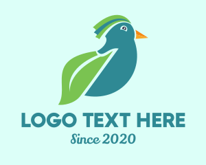 Parrot - Eco Leaf Bird logo design