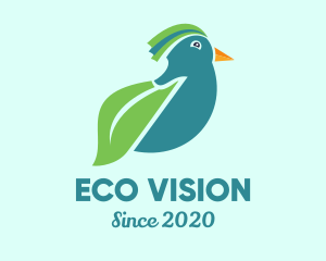 Eco Leaf Bird logo design