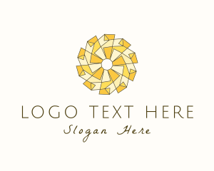 Stained Glass - Geometric Modern Sun logo design