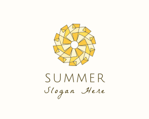 Geometric Modern Sun logo design