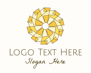 Geometrical - Geometric Yellow Sun logo design