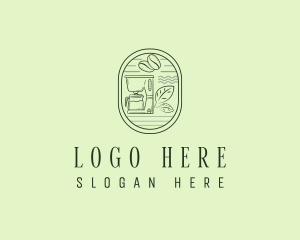 Latte - Organic Coffee Bean Grinder logo design