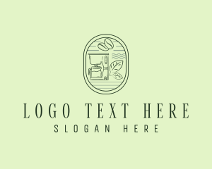 Restaurant - Organic Coffee Bean Grinder logo design