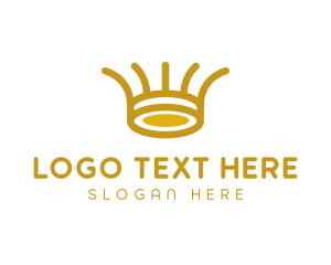 Native - Tribal Golden Crown logo design