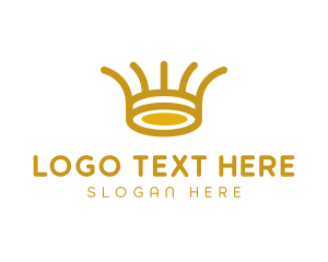 Cap - Tribal Golden Crown logo design