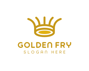 Tribal Golden Crown logo design