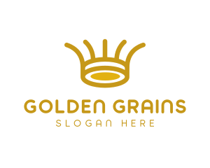 Tribal Golden Crown logo design