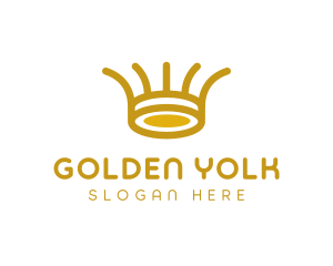 Tribal Golden Crown logo design