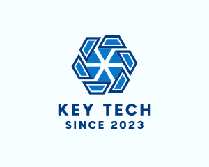 Cyber Tech Hexagon logo design