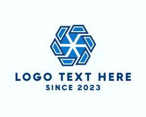 Application - Cyber Tech Hexagon logo design