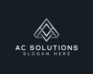 Business Triangle Letter A logo design