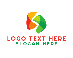 Digital Media - Tropical Modern Letter S logo design
