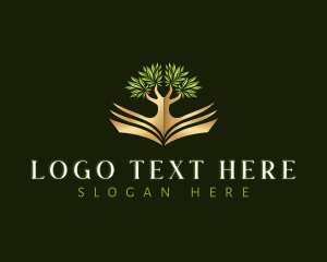 Library - Plant Tree Book logo design