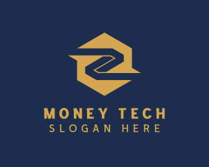 Fintech - Golden Fintech Crypto logo design