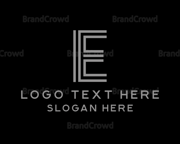 Creative Stripes Letter E Logo