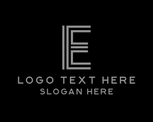 Strategist - Creative Stripes Letter E logo design