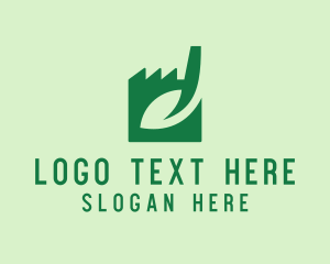 Factory - Eco Leaf Factory logo design