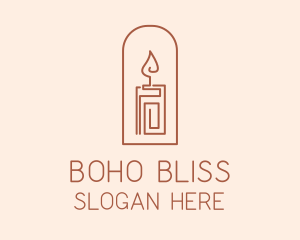 Boho Wax Candle logo design