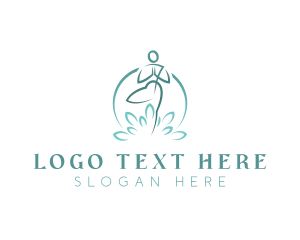 Lotus - Yoga Meditation Zen logo design