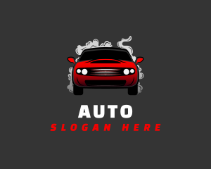 Smoking Race Car Logo
