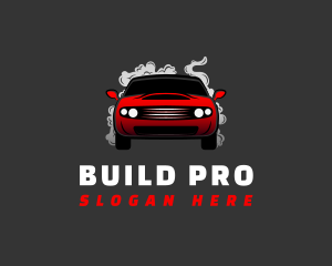 Racing - Smoking Race Car logo design