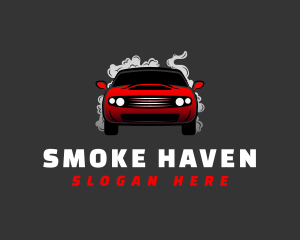 Smoking Race Car logo design