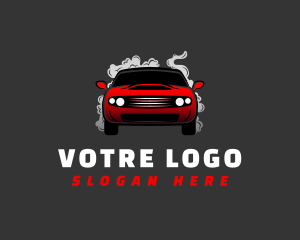 Trip - Smoking Race Car logo design
