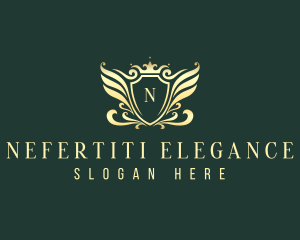  Luxury Crown Wings logo design