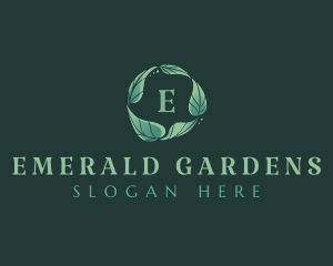 Natural Gardening Leaves logo design