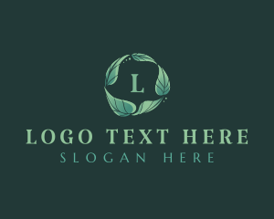 Emblem - Natural Gardening Leaves logo design