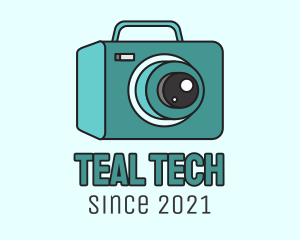 Teal Camera Bag logo design