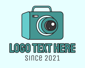 Webcam - Teal Camera Bag logo design