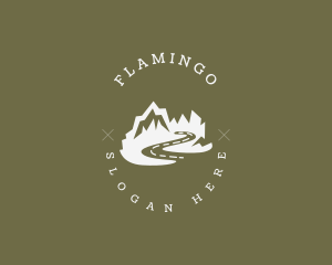 Hiking - Hipster Rural Mountain Road logo design