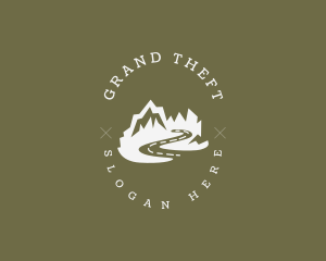 Hunting - Hipster Rural Mountain Road logo design
