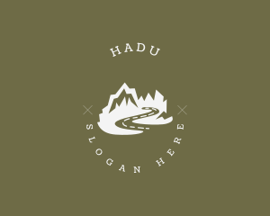 Travel - Hipster Rural Mountain Road logo design