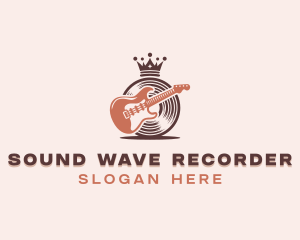 Guitar Record Music logo design