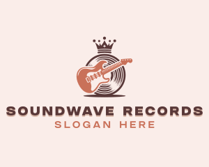 Guitar Record Music logo design