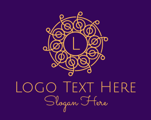 Opulent - Golden Intricate Lux Letter logo design