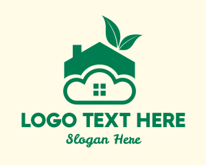 Eco Friendly Cloud Home logo design