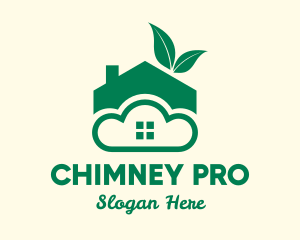 Eco Friendly Cloud Home logo design