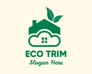 Eco Friendly Cloud Home logo design