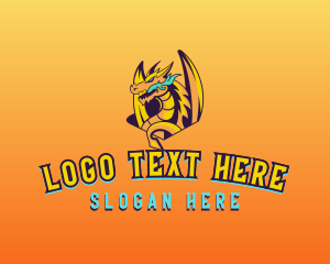 Character - Fire Dragon Character logo design