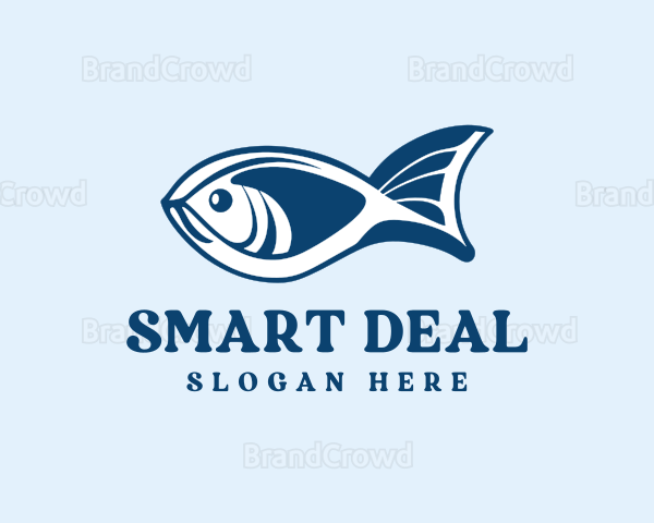 Blue Ocean Seafood Fish Logo